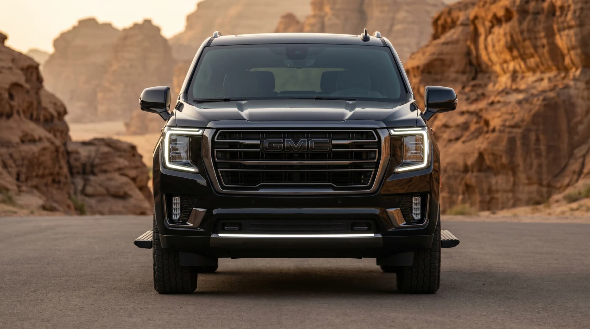 GMC Yukon front grille Jeddah to Makkah transport