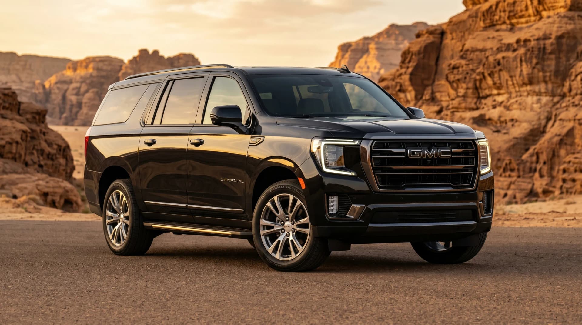 GMC Yukon full exterior view umrah taxi service