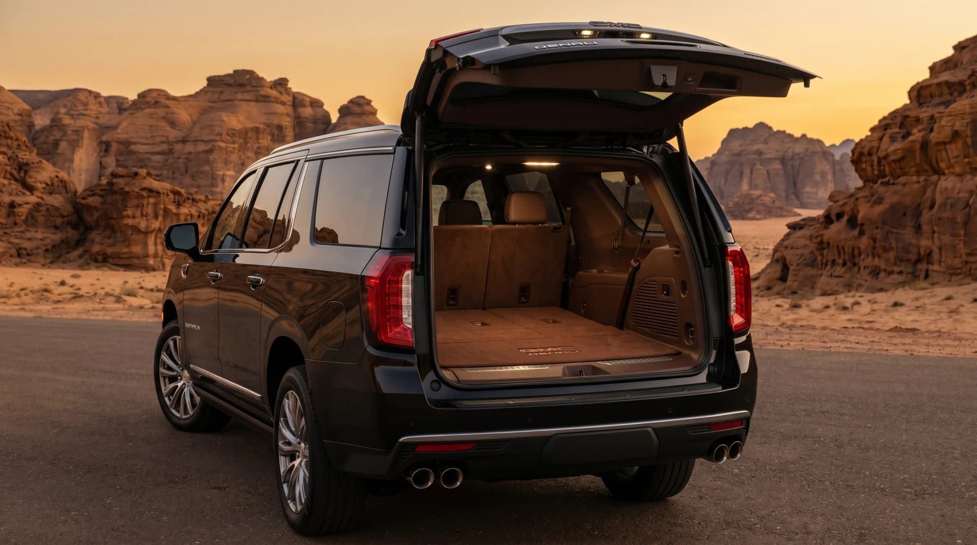 GMC Yukon luggage capacity Jeddah airport transfer