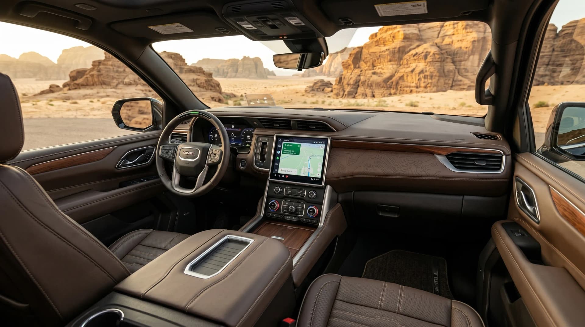 GMC Yukon premium dashboard interior umrah taxi