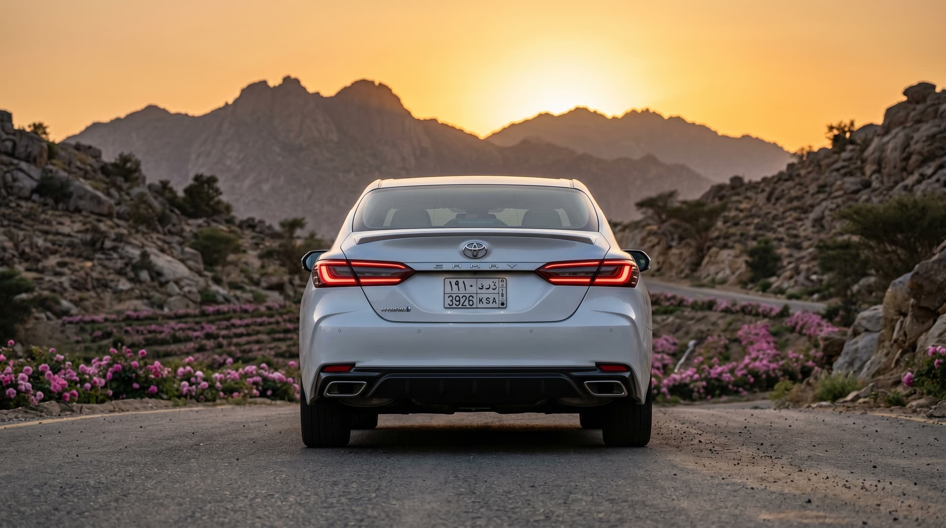 Toyota Camry rear view executive sedan Jeddah transfer